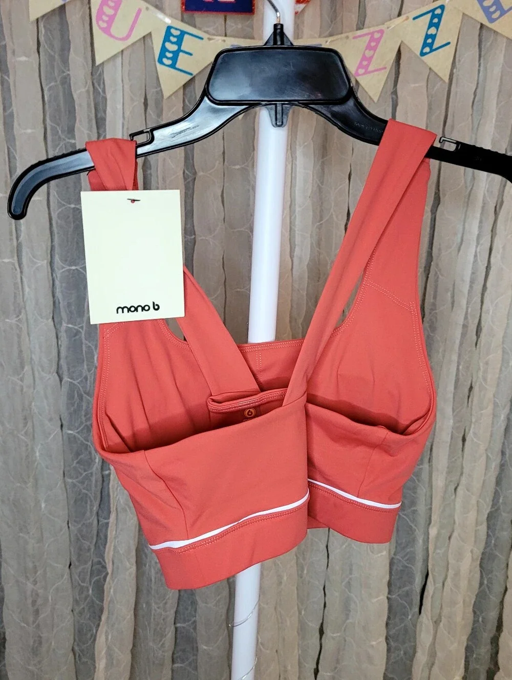 Mono B Peach High Waisted Crop Leggings & Sports Bra Matching Activewear Set